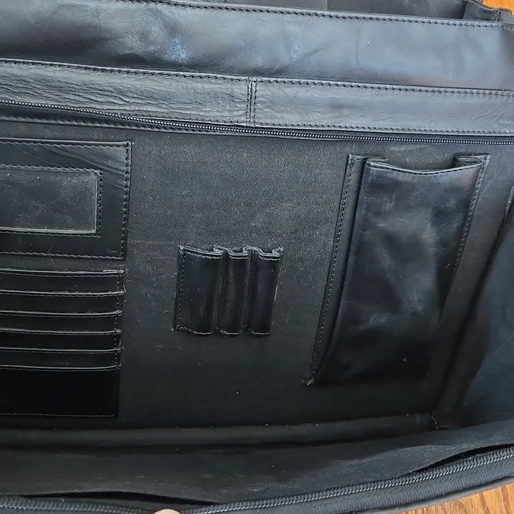Wilsons Leather Black Briefcase